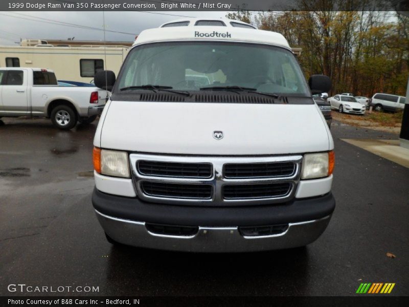 Bright White / Mist Gray 1999 Dodge Ram Van 350 Passenger Conversion
