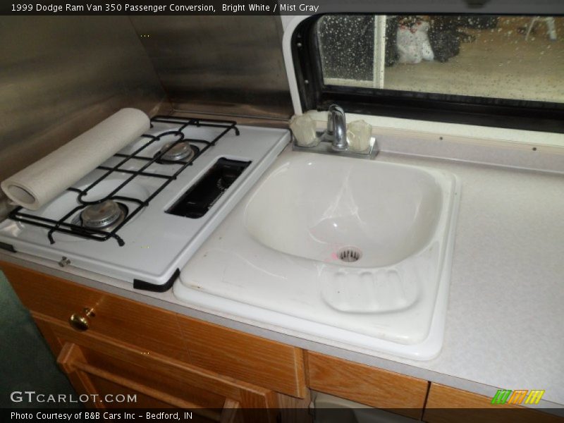Bright White / Mist Gray 1999 Dodge Ram Van 350 Passenger Conversion