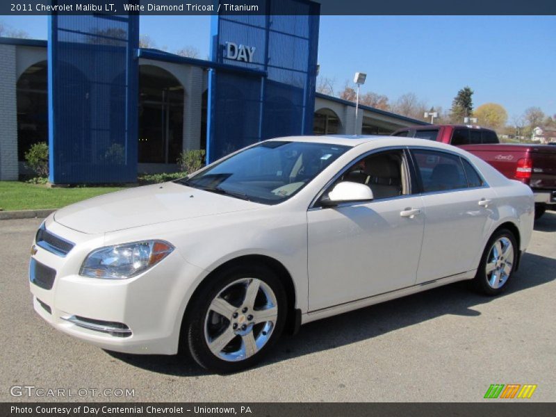 White Diamond Tricoat / Titanium 2011 Chevrolet Malibu LT