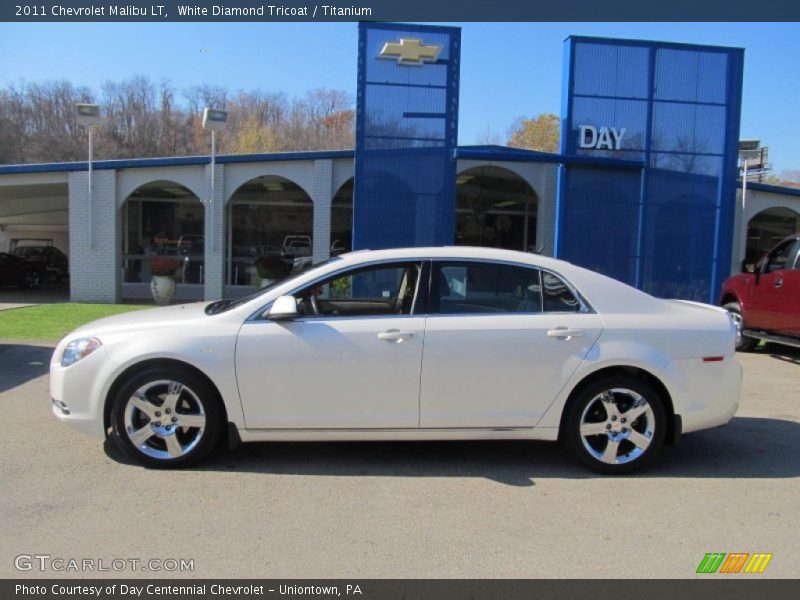 White Diamond Tricoat / Titanium 2011 Chevrolet Malibu LT
