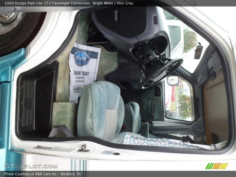 Bright White / Mist Gray 1999 Dodge Ram Van 350 Passenger Conversion