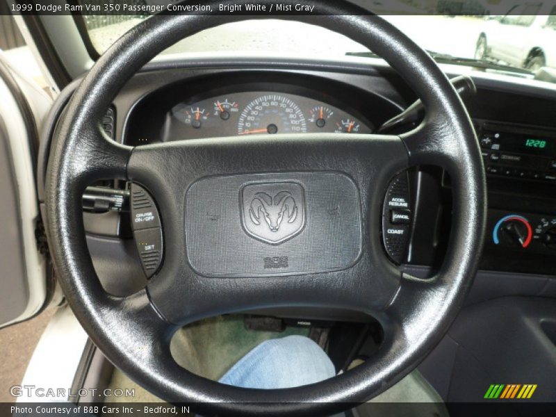 Bright White / Mist Gray 1999 Dodge Ram Van 350 Passenger Conversion