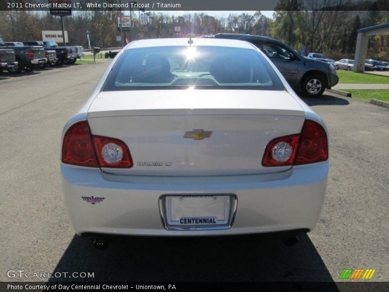 White Diamond Tricoat / Titanium 2011 Chevrolet Malibu LT