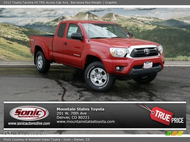 Barcelona Red Metallic / Graphite 2013 Toyota Tacoma V6 TRD Access Cab 4x4