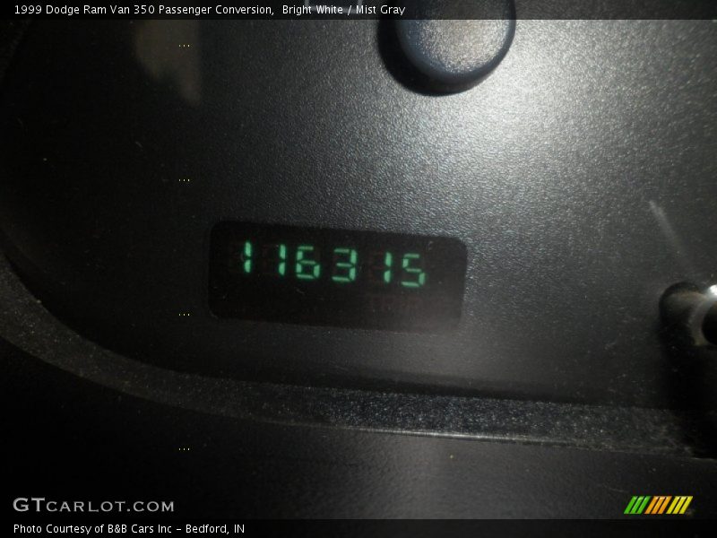 Bright White / Mist Gray 1999 Dodge Ram Van 350 Passenger Conversion