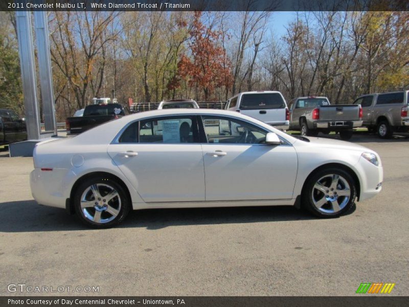White Diamond Tricoat / Titanium 2011 Chevrolet Malibu LT