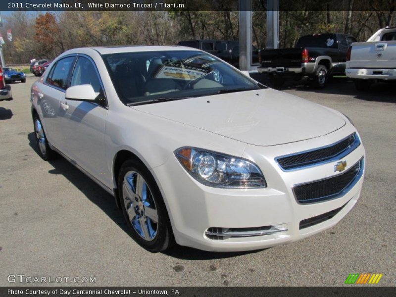 White Diamond Tricoat / Titanium 2011 Chevrolet Malibu LT