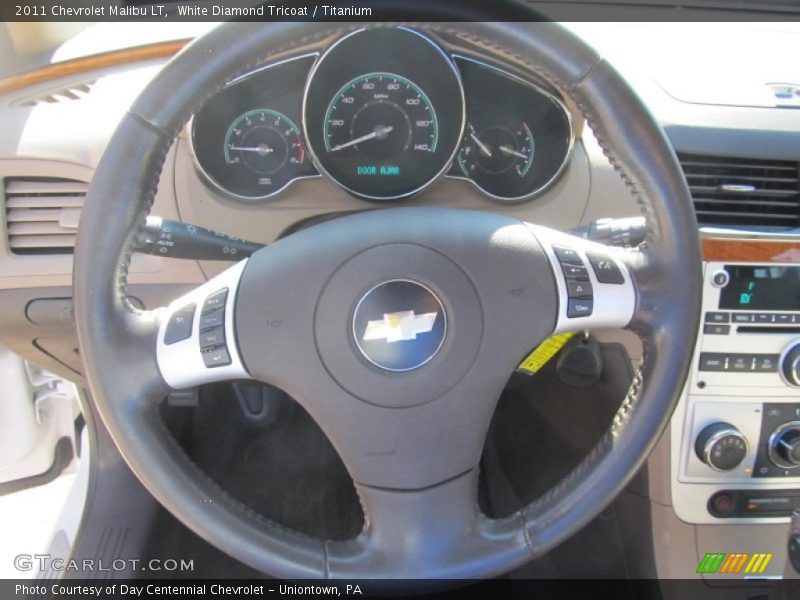 White Diamond Tricoat / Titanium 2011 Chevrolet Malibu LT