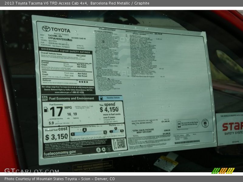 Barcelona Red Metallic / Graphite 2013 Toyota Tacoma V6 TRD Access Cab 4x4