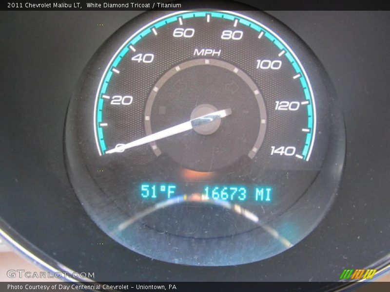 White Diamond Tricoat / Titanium 2011 Chevrolet Malibu LT