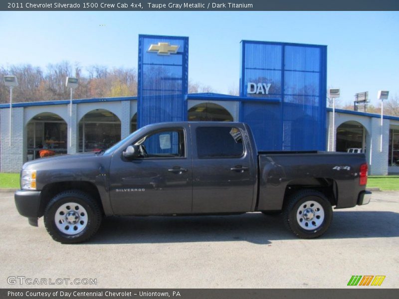 Taupe Gray Metallic / Dark Titanium 2011 Chevrolet Silverado 1500 Crew Cab 4x4