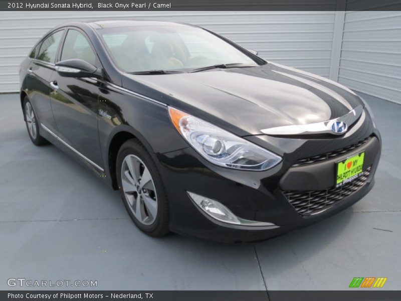 Black Onyx Pearl / Camel 2012 Hyundai Sonata Hybrid