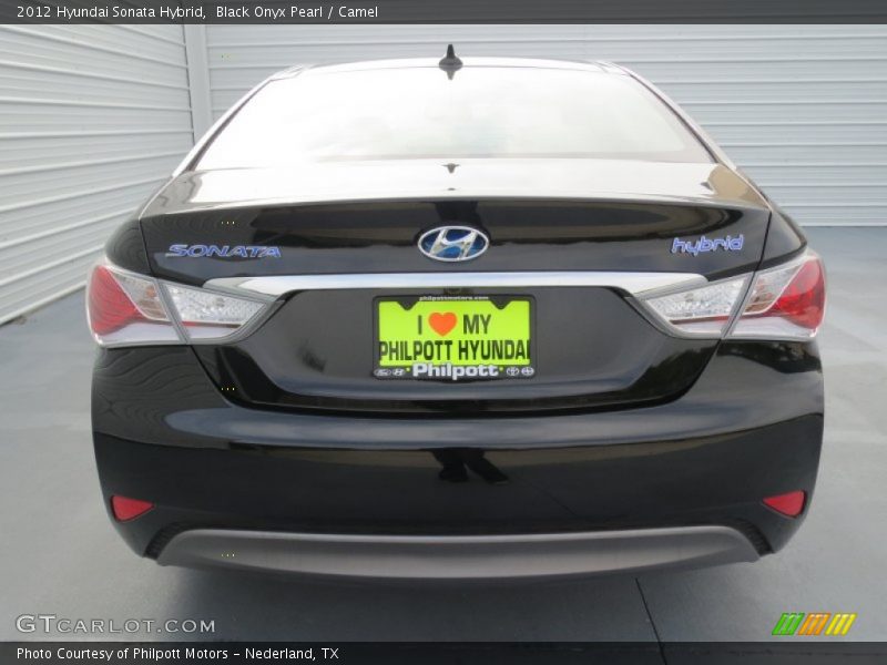 Black Onyx Pearl / Camel 2012 Hyundai Sonata Hybrid