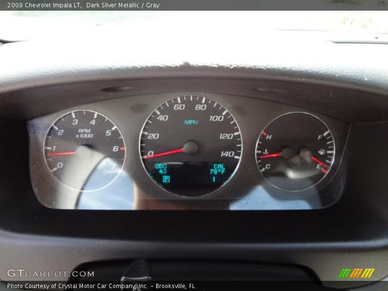 Dark Silver Metallic / Gray 2009 Chevrolet Impala LT