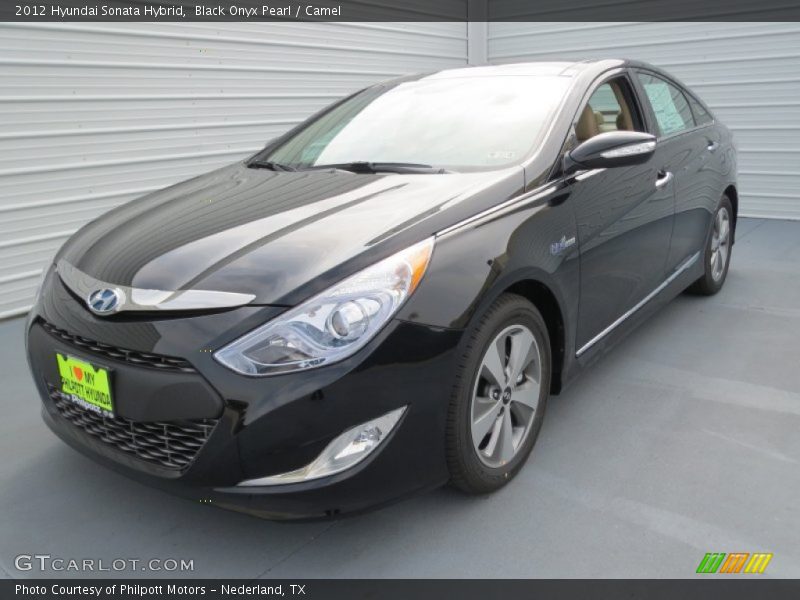 Black Onyx Pearl / Camel 2012 Hyundai Sonata Hybrid