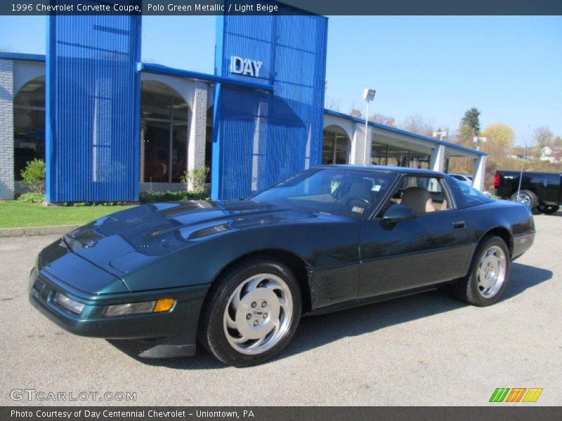 Polo Green Metallic / Light Beige 1996 Chevrolet Corvette Coupe