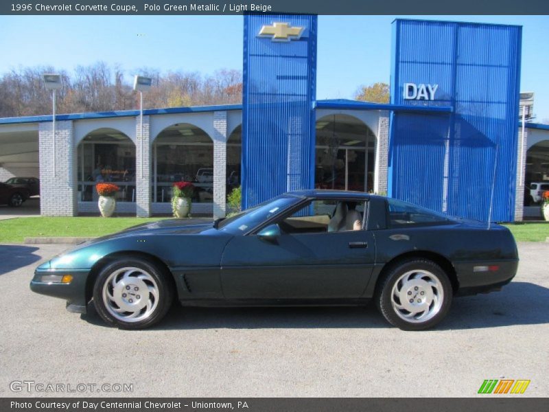 Polo Green Metallic / Light Beige 1996 Chevrolet Corvette Coupe