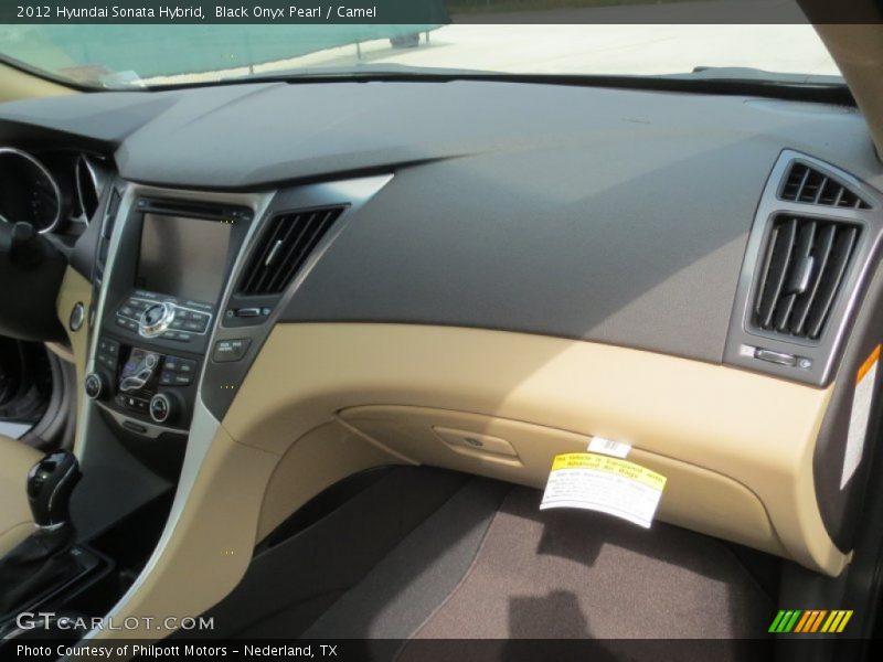 Black Onyx Pearl / Camel 2012 Hyundai Sonata Hybrid