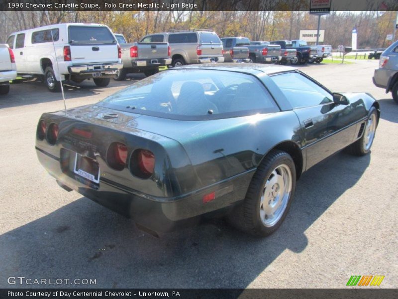 Polo Green Metallic / Light Beige 1996 Chevrolet Corvette Coupe