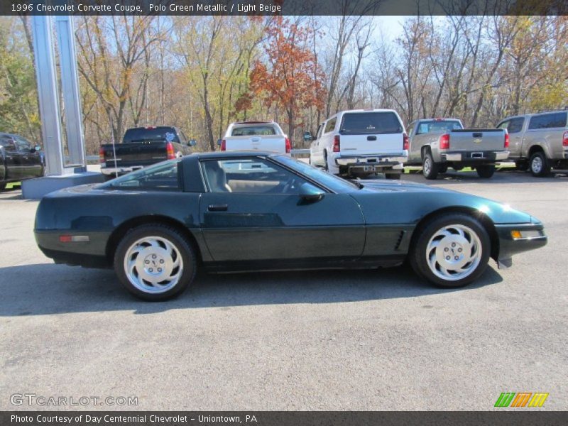 Polo Green Metallic / Light Beige 1996 Chevrolet Corvette Coupe