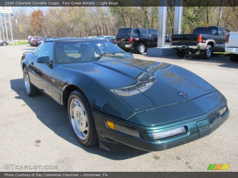 Polo Green Metallic / Light Beige 1996 Chevrolet Corvette Coupe