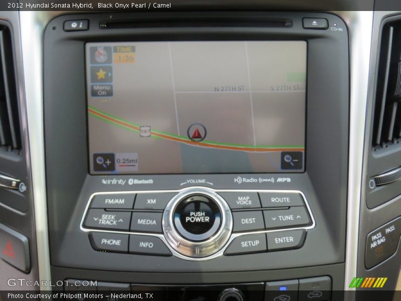 Black Onyx Pearl / Camel 2012 Hyundai Sonata Hybrid