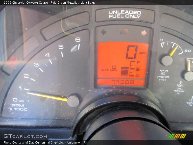 Polo Green Metallic / Light Beige 1996 Chevrolet Corvette Coupe