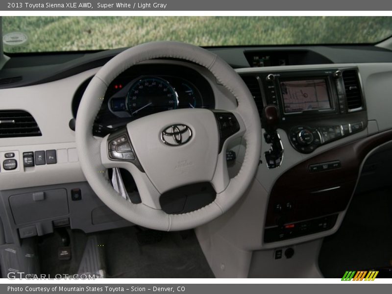 Super White / Light Gray 2013 Toyota Sienna XLE AWD