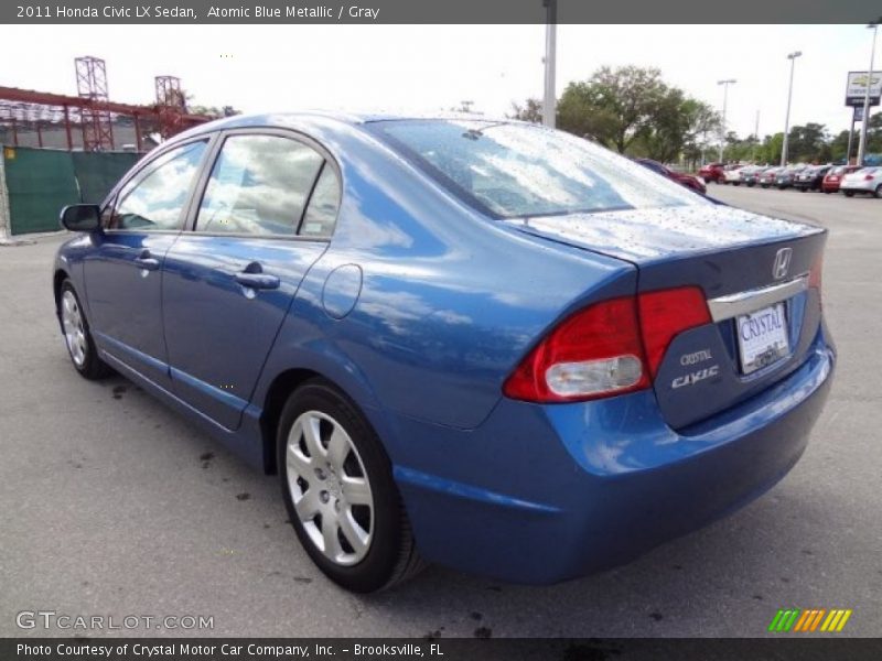 Atomic Blue Metallic / Gray 2011 Honda Civic LX Sedan