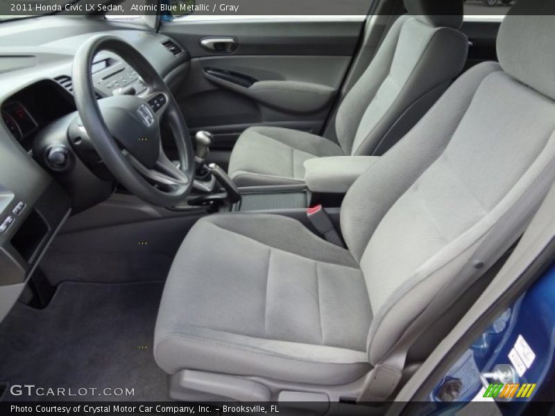 Atomic Blue Metallic / Gray 2011 Honda Civic LX Sedan