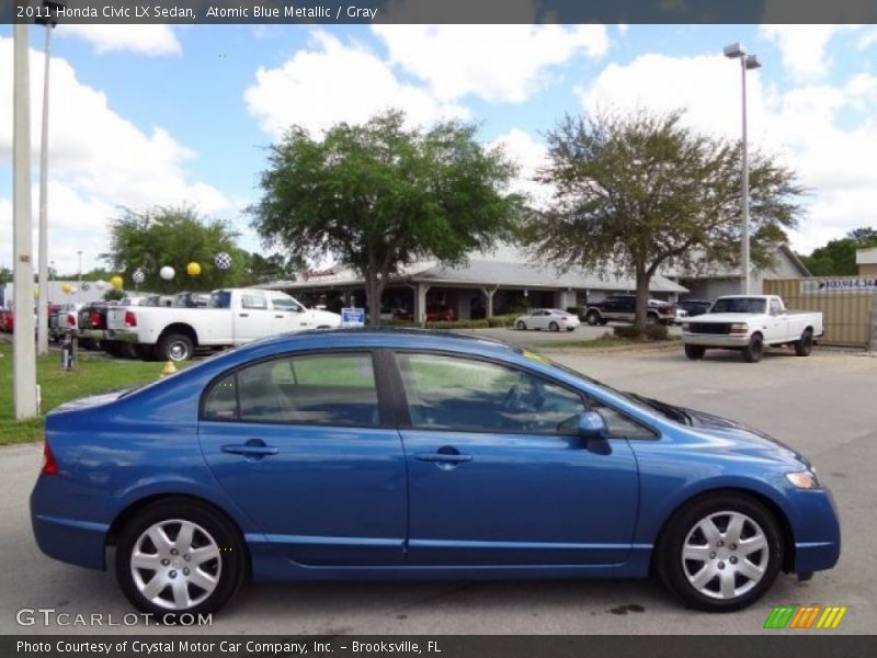 Atomic Blue Metallic / Gray 2011 Honda Civic LX Sedan