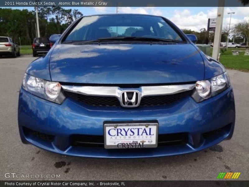 Atomic Blue Metallic / Gray 2011 Honda Civic LX Sedan