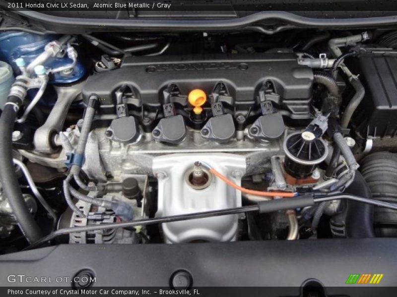 Atomic Blue Metallic / Gray 2011 Honda Civic LX Sedan