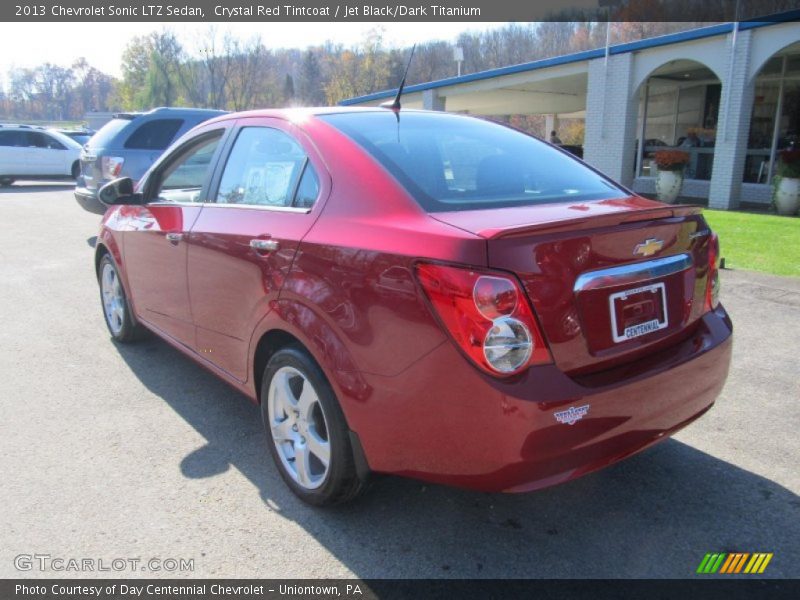 Crystal Red Tintcoat / Jet Black/Dark Titanium 2013 Chevrolet Sonic LTZ Sedan