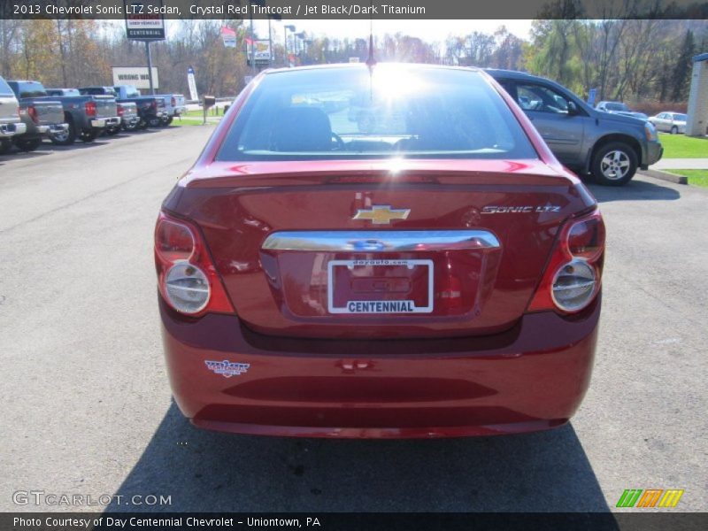 Crystal Red Tintcoat / Jet Black/Dark Titanium 2013 Chevrolet Sonic LTZ Sedan