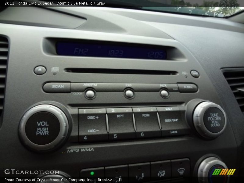 Atomic Blue Metallic / Gray 2011 Honda Civic LX Sedan
