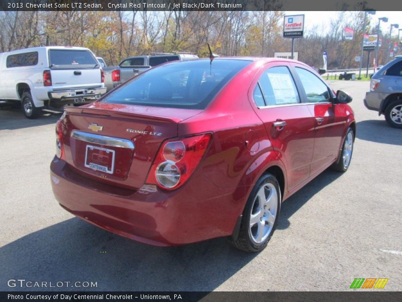 Crystal Red Tintcoat / Jet Black/Dark Titanium 2013 Chevrolet Sonic LTZ Sedan
