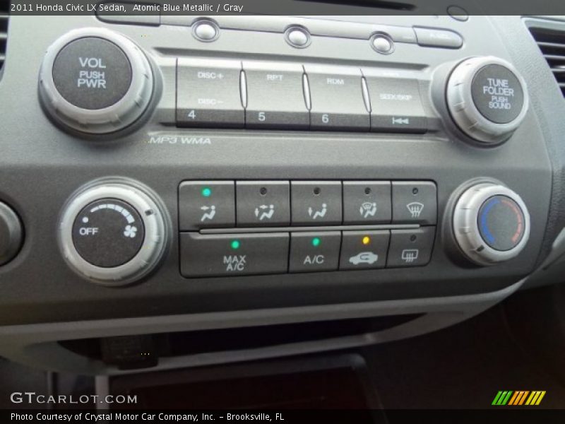 Atomic Blue Metallic / Gray 2011 Honda Civic LX Sedan