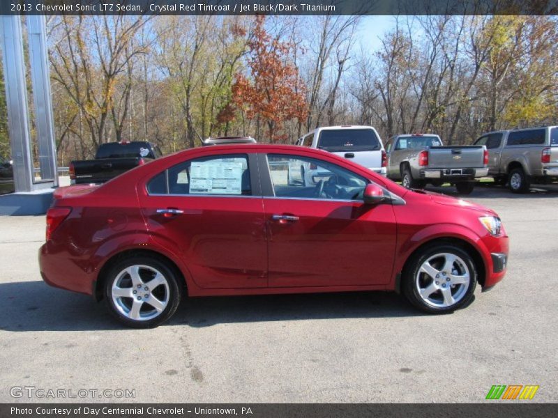 Crystal Red Tintcoat / Jet Black/Dark Titanium 2013 Chevrolet Sonic LTZ Sedan