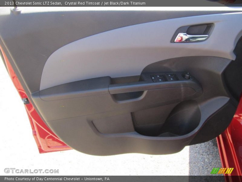 Crystal Red Tintcoat / Jet Black/Dark Titanium 2013 Chevrolet Sonic LTZ Sedan