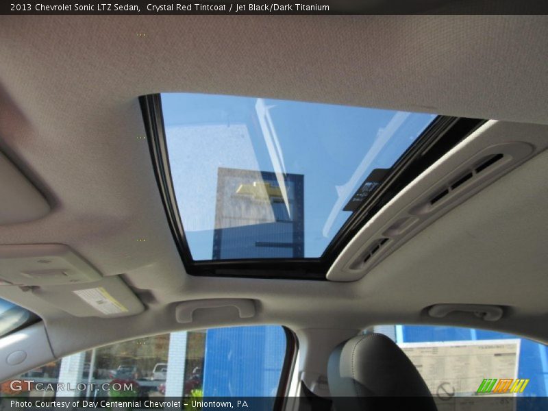 Crystal Red Tintcoat / Jet Black/Dark Titanium 2013 Chevrolet Sonic LTZ Sedan