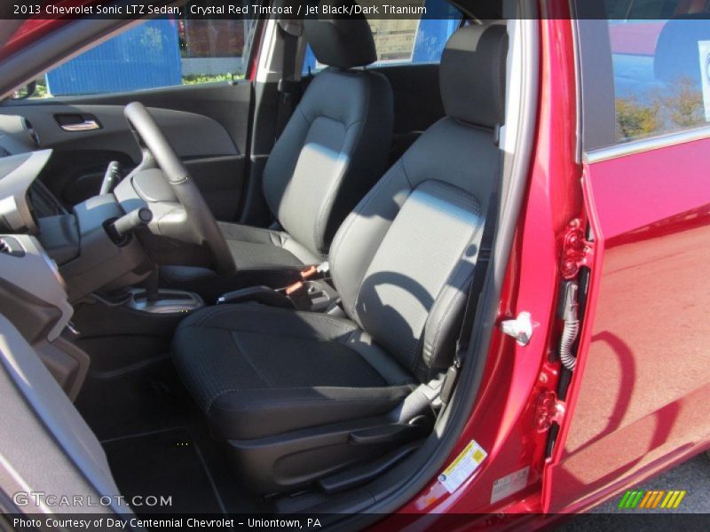 Crystal Red Tintcoat / Jet Black/Dark Titanium 2013 Chevrolet Sonic LTZ Sedan