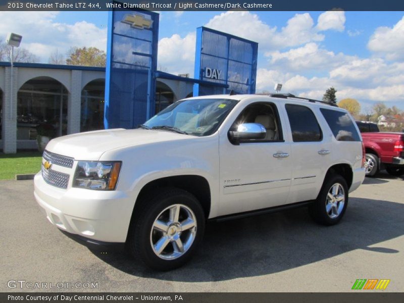 White Diamond Tricoat / Light Cashmere/Dark Cashmere 2013 Chevrolet Tahoe LTZ 4x4
