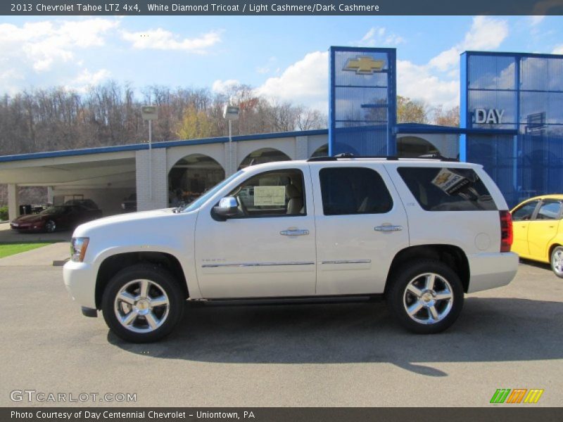 White Diamond Tricoat / Light Cashmere/Dark Cashmere 2013 Chevrolet Tahoe LTZ 4x4