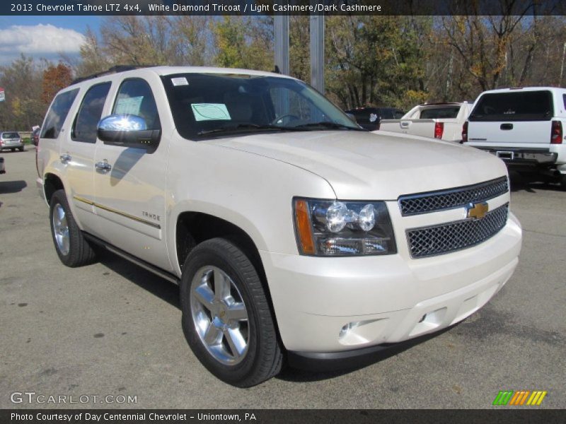 White Diamond Tricoat / Light Cashmere/Dark Cashmere 2013 Chevrolet Tahoe LTZ 4x4