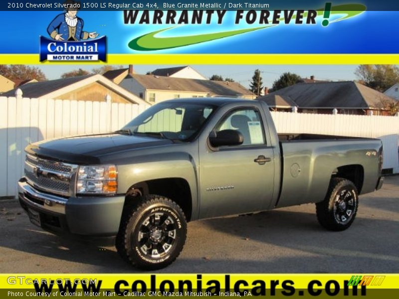 Blue Granite Metallic / Dark Titanium 2010 Chevrolet Silverado 1500 LS Regular Cab 4x4