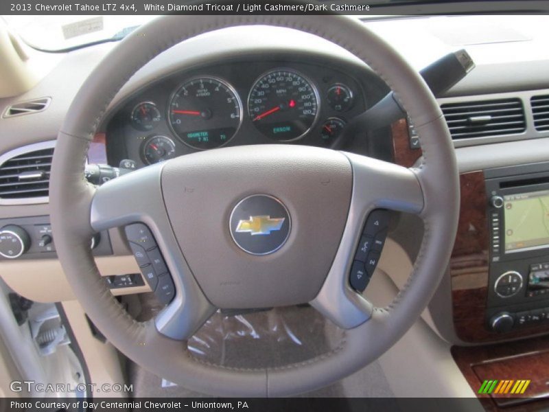 White Diamond Tricoat / Light Cashmere/Dark Cashmere 2013 Chevrolet Tahoe LTZ 4x4