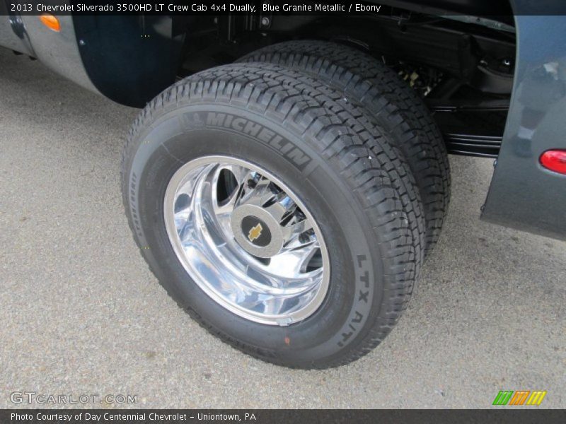 Blue Granite Metallic / Ebony 2013 Chevrolet Silverado 3500HD LT Crew Cab 4x4 Dually