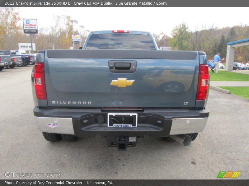 Blue Granite Metallic / Ebony 2013 Chevrolet Silverado 3500HD LT Crew Cab 4x4 Dually