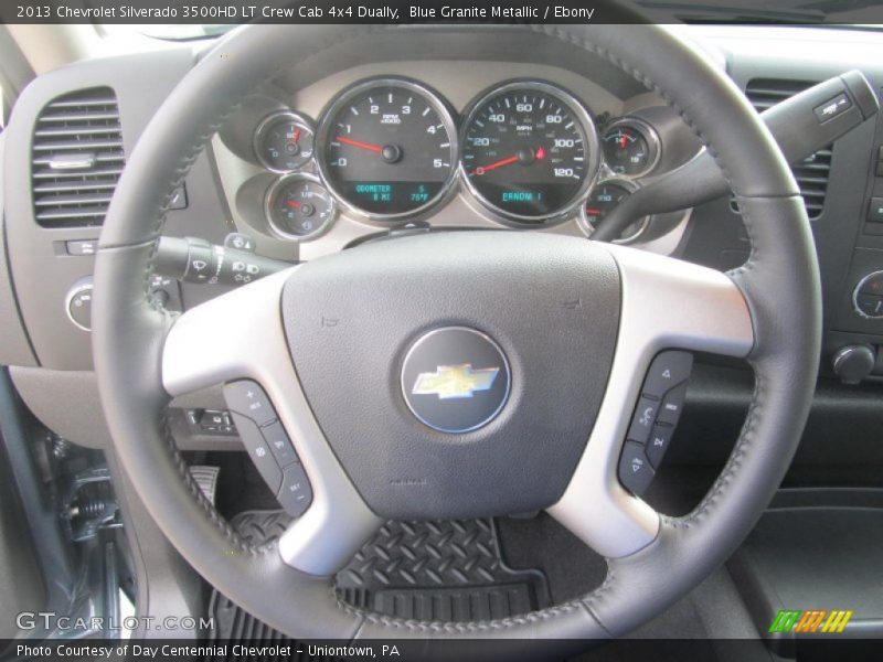 Blue Granite Metallic / Ebony 2013 Chevrolet Silverado 3500HD LT Crew Cab 4x4 Dually